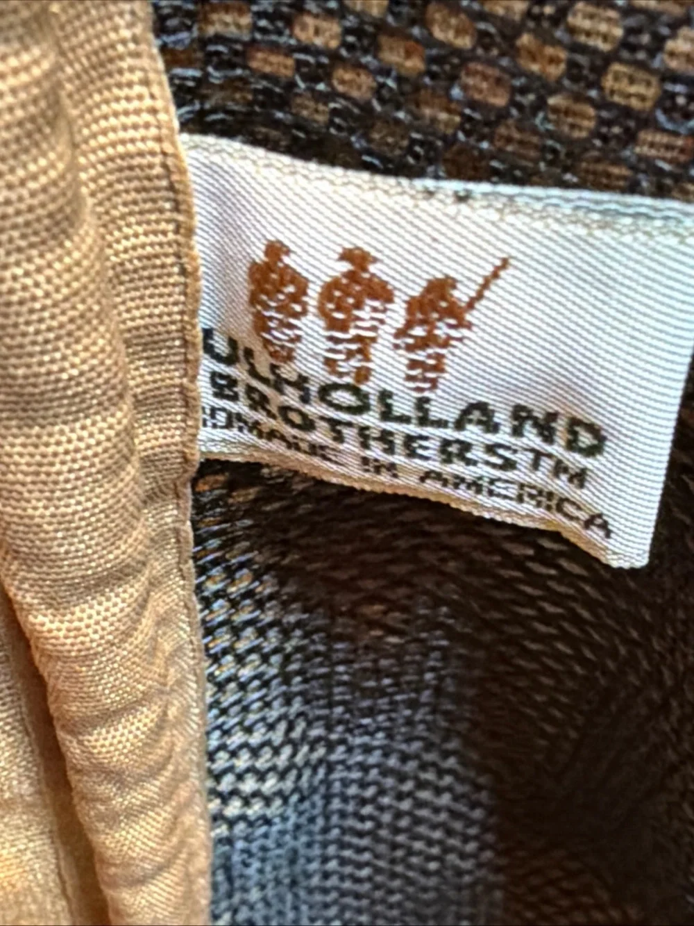Vintage Land Rover x Mulholland Brothers Coated Canvas Tote Bag Leather Trim USA